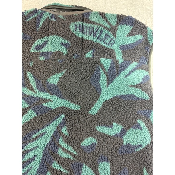 Howler Bros Mens Fleece Vest Tropical Print Pockets Zip Size L - Picture 10 of 10